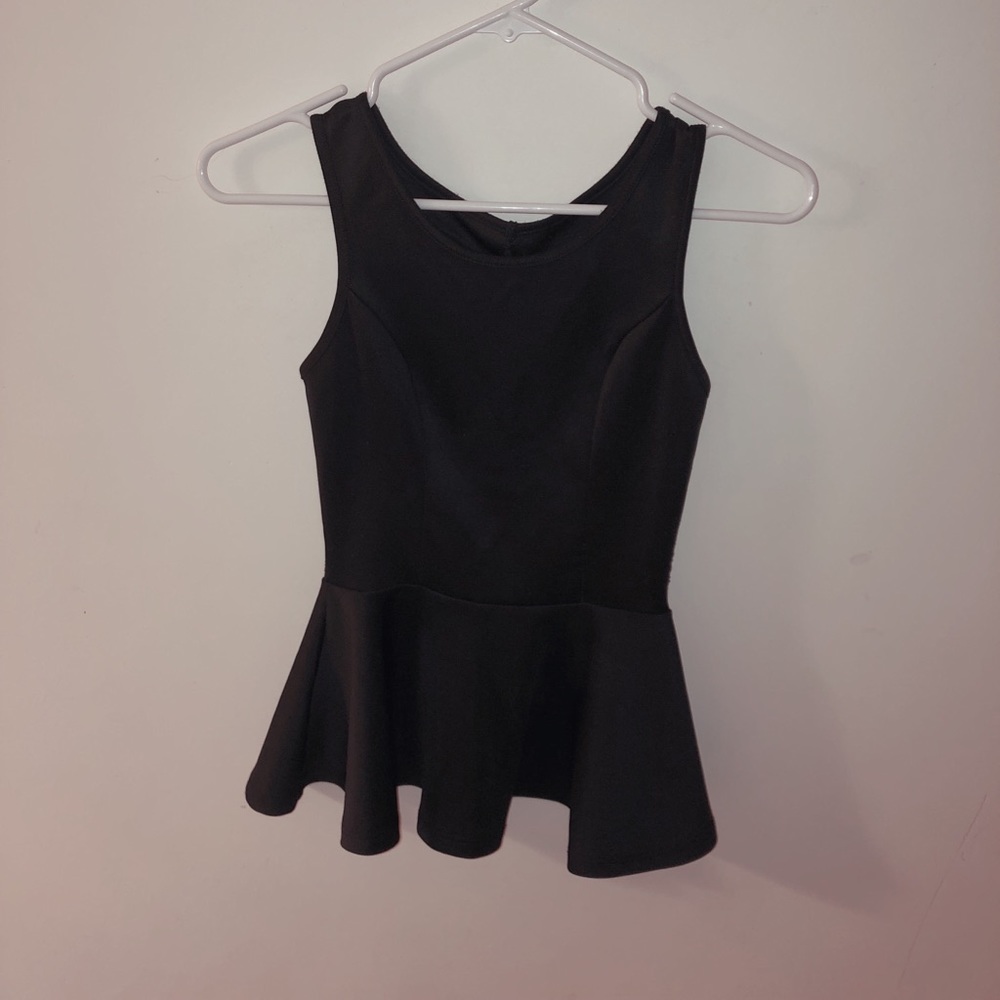 Black Peplum Shirt